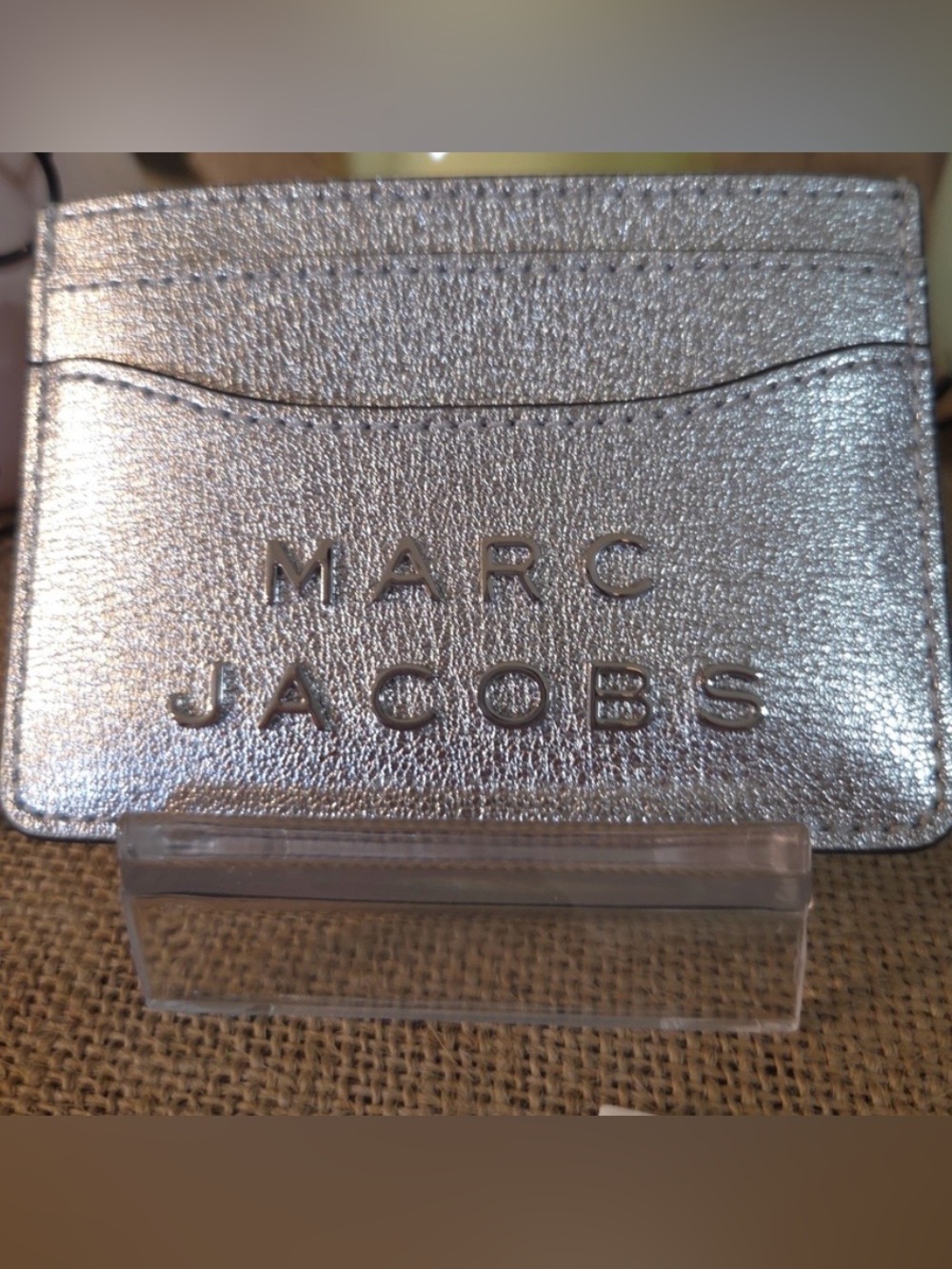 Marc Jacobs Metallic Silver Card Holder - NWT Retails $88